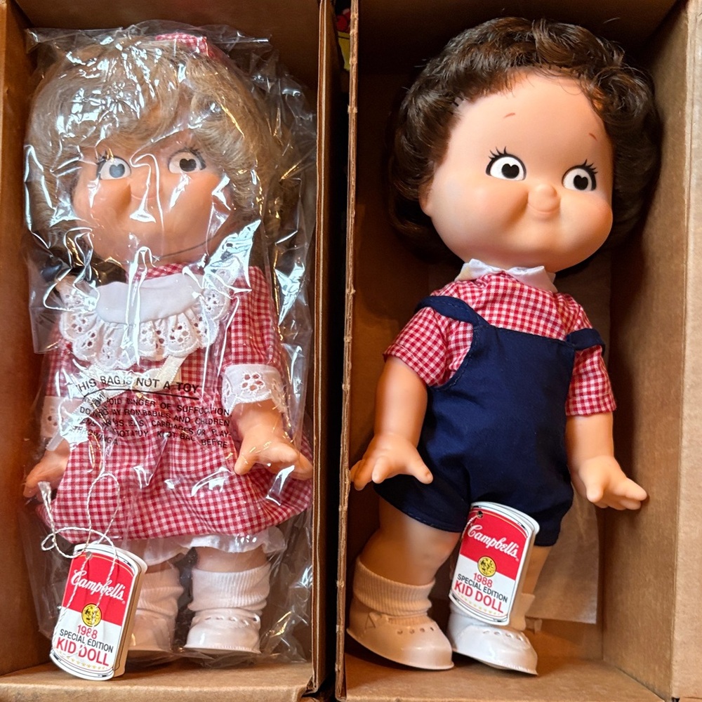 Vintage 1988 Campbell Soup Dolls